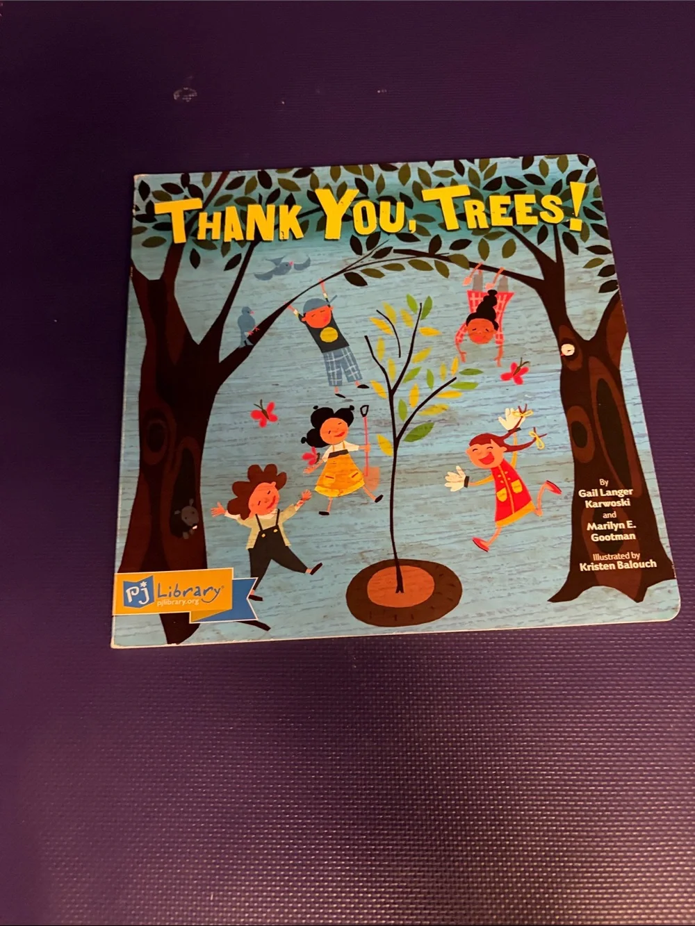 Thank You, Trees! Kids Board Book - Blue Cover
